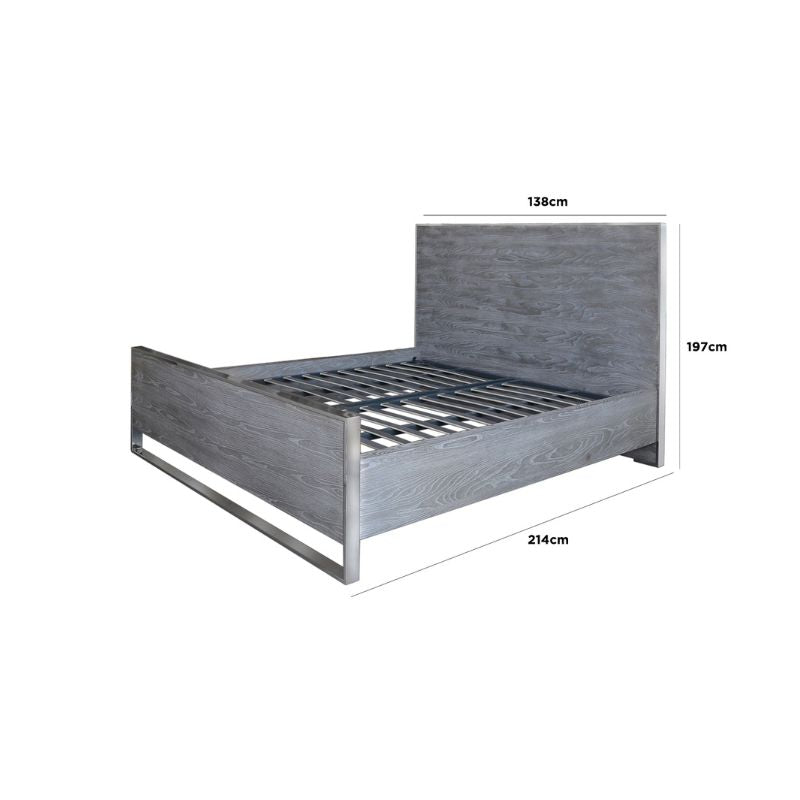 Elton Super King Size Grey Bed Frame