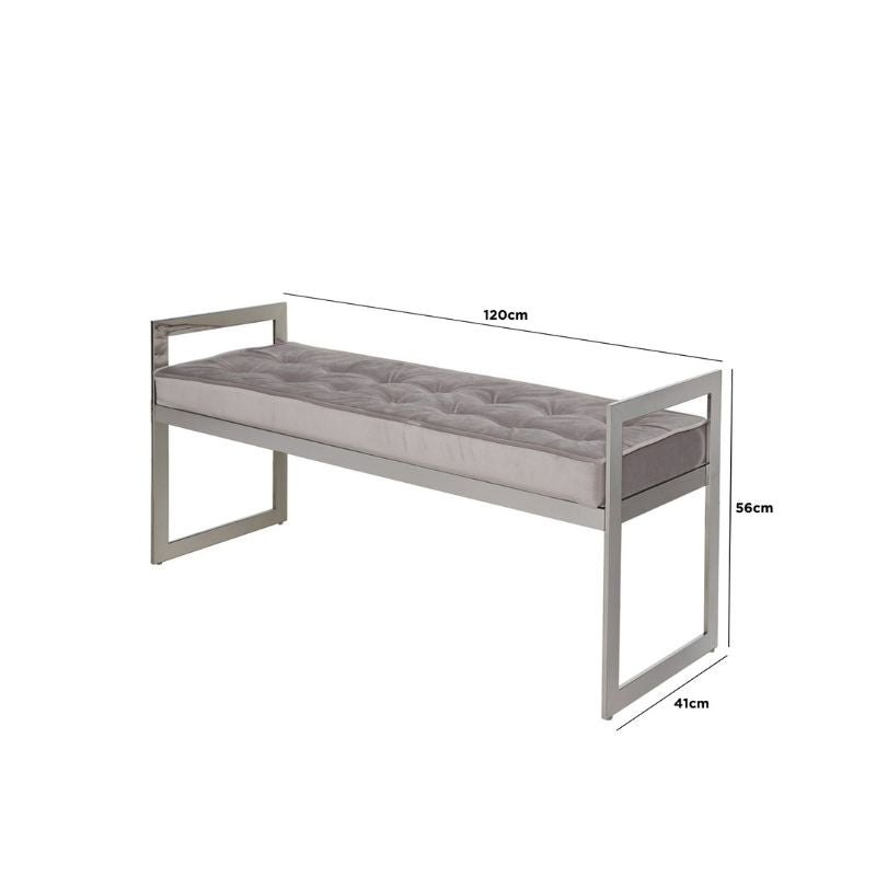 Julia Stainless Steel Bench