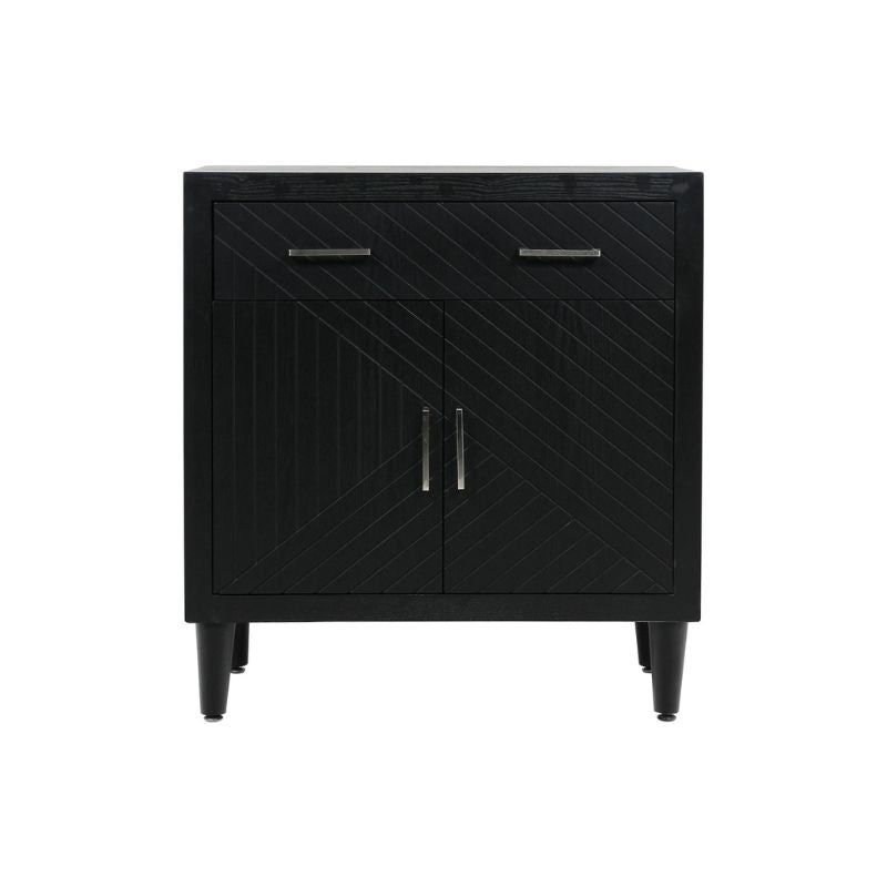 Mara Black 1 Drawer 2 Door Cabinet