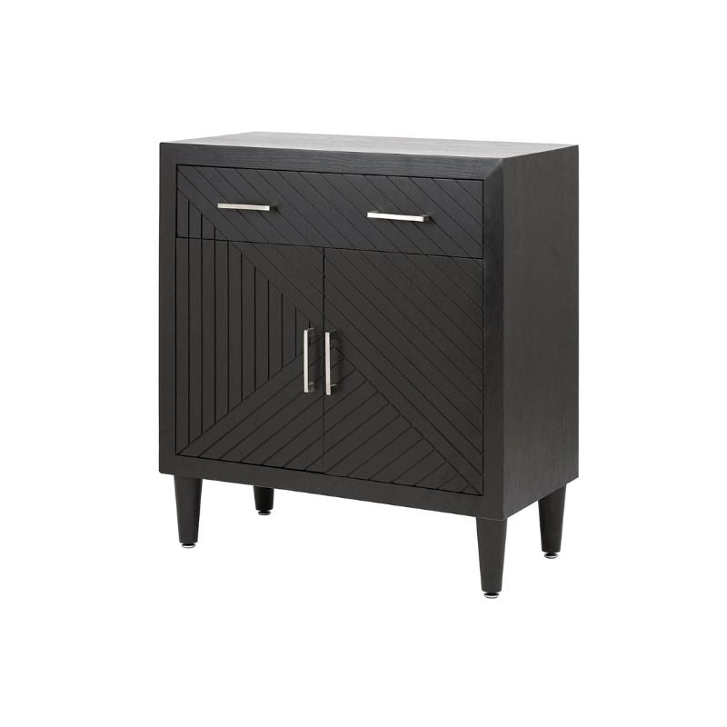 Mara Black 1 Drawer 2 Door Cabinet