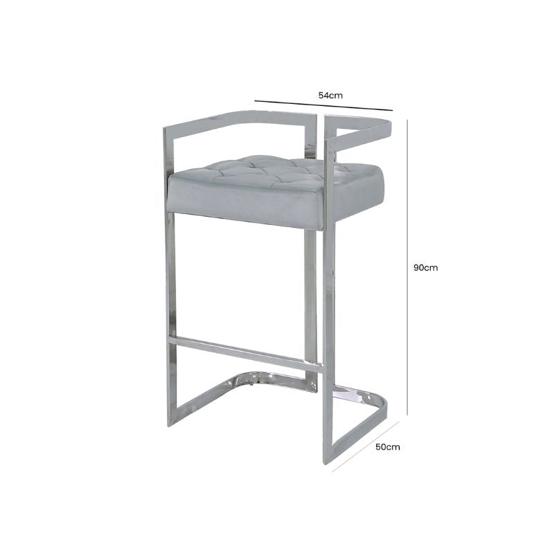 Tia Stainless Steel Bar Stool