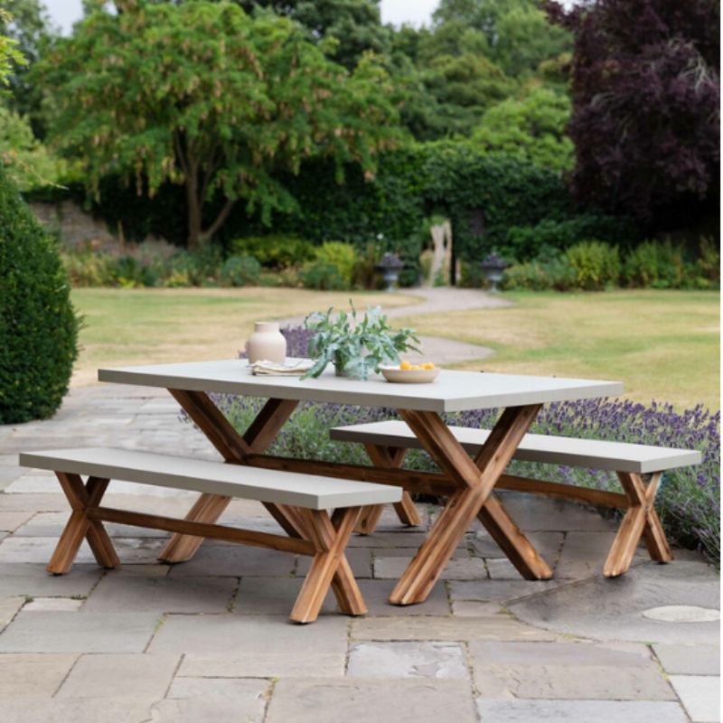 Burford Table and Bench Set - Small