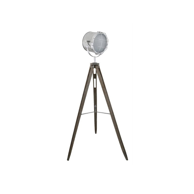 Zia Grey Wooden Hollywood Tripod Lamp with Spot Light