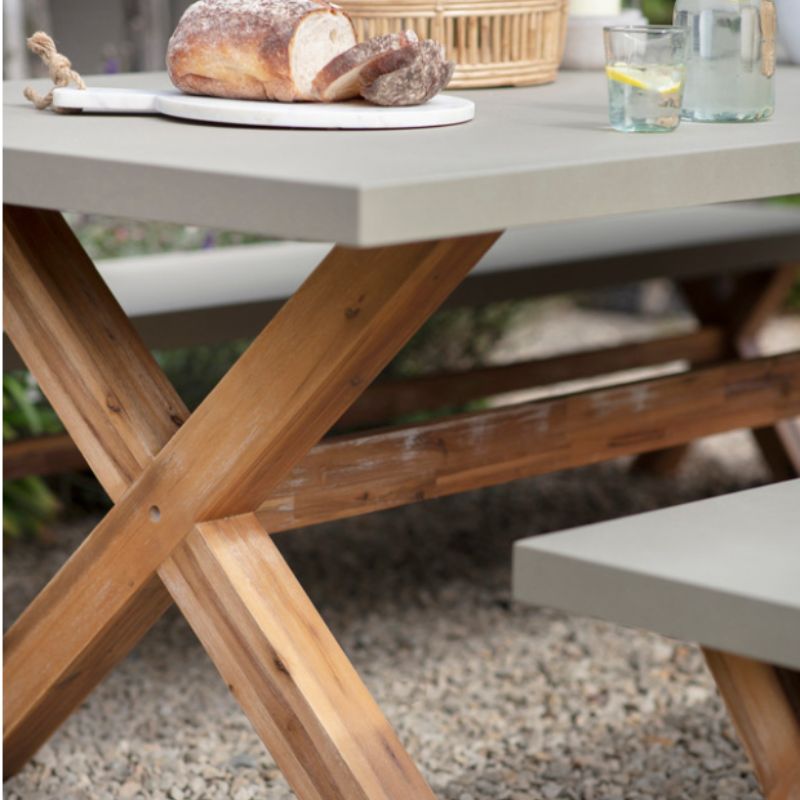 Burford Table and Bench Set - Large - Neroli Furnishings