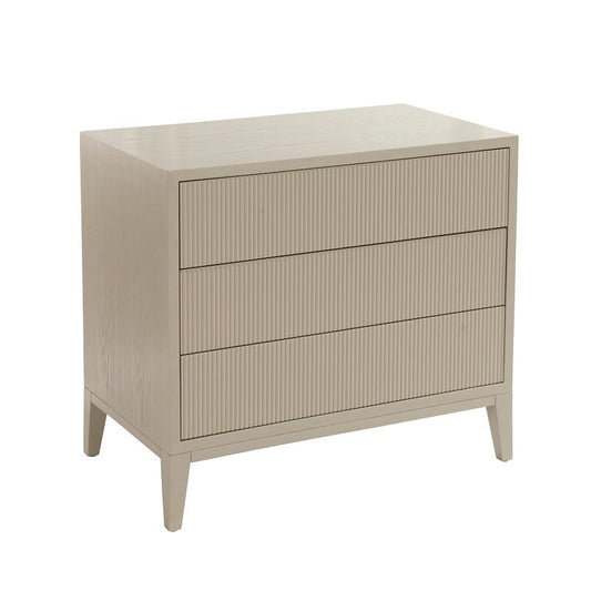 Cole Ceramic Grey Finish 3 Drawer Chest - Neroli Furnishings