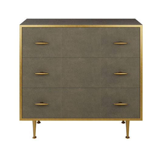 Olivia Chest of Drawers Grey Shagreen - Neroli Furnishings