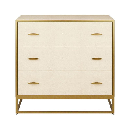 Mia Chest of Drawers Ivory Shagreen - Neroli Furnishings