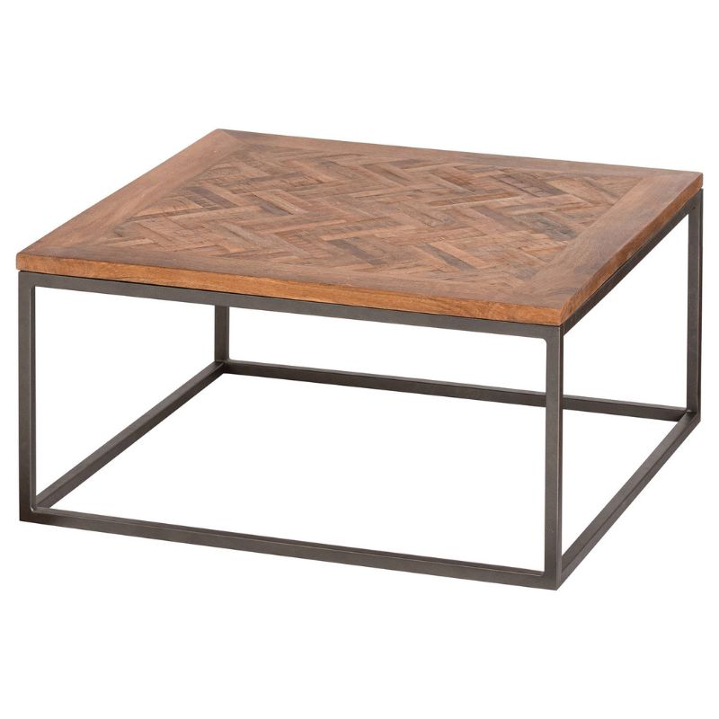 Hoxton Collection Coffee Table With Parquet Top - Neroli Furnishings