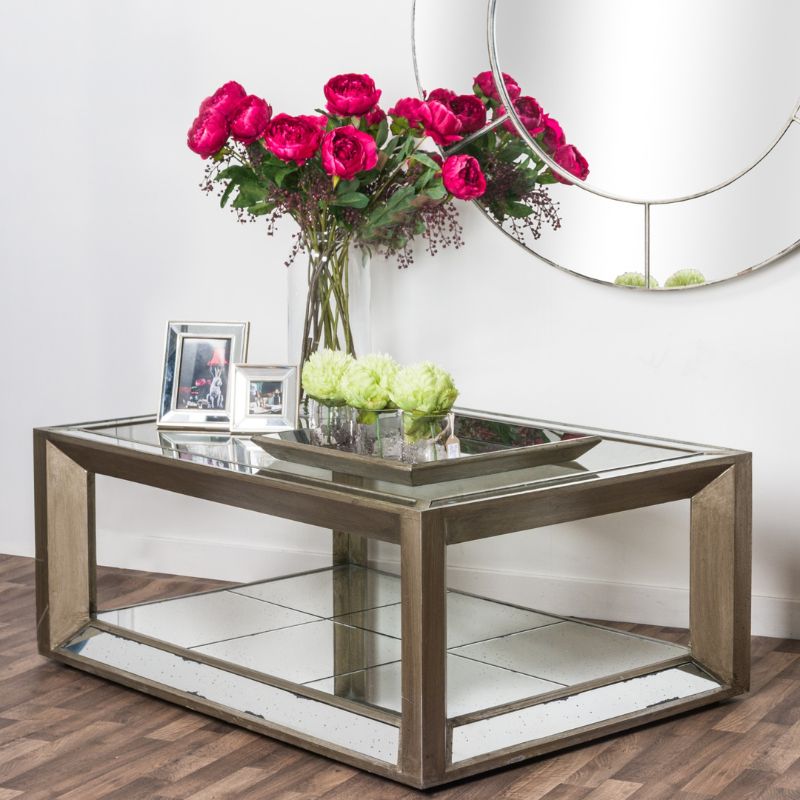 Large Augustus Mirrored Coffee Table - Neroli Furnishings