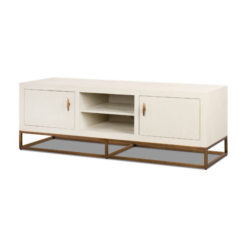 Mia TV Unit Ivory Shagreen - Neroli Furnishings