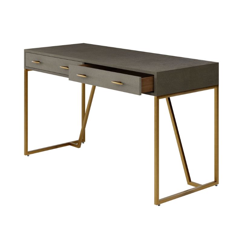 Olivia Desk Grey Shagreen - Neroli Furnishings