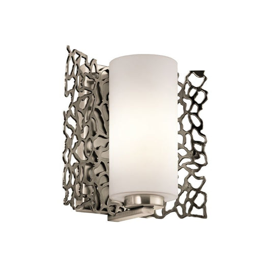 Silver Coral 1 Light Wall Light